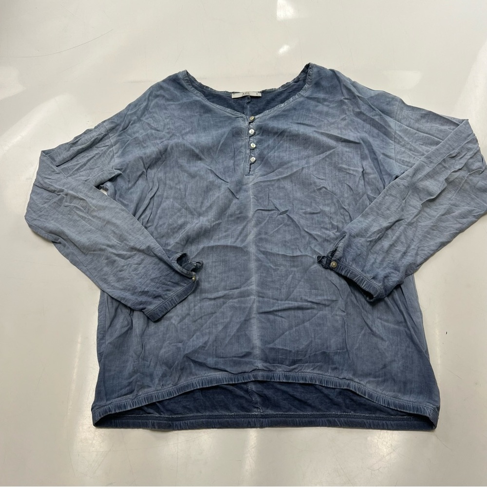 edc women’s blue long sleeve shirt M L65-2